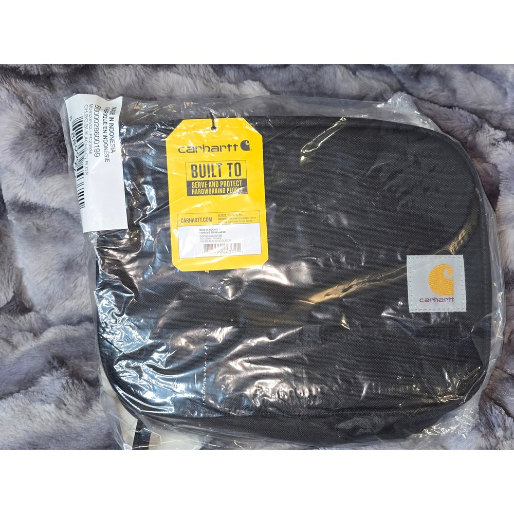 NWT Carhartt Insulated 4 Can‎ Lunch Cooler Bag Black Durable Water Repellent